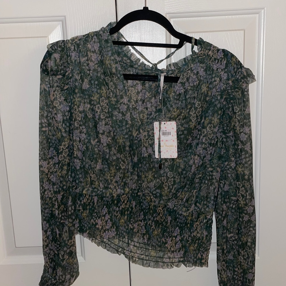 Green free people shirt